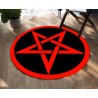 Fashion Pentagon Symbol Round Rug Pentagram Patterned Carpet