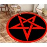 Fashion Pentagon Symbol Round Rug Pentagram Patterned Carpet