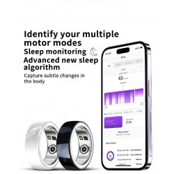 Smart Ring Multiple Sport Modes Sleep Monitoring NFC IP68 Waterproof Ring