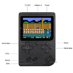 Retro Portable Handheld Mini Video Game Console with Built-In 500 Games & AV Output