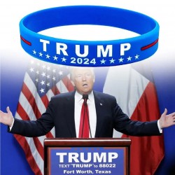 Trump Campaign Bracelet With Silicone Material Election Voter Inspirational Wristbands