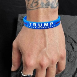 Trump Campaign Bracelet With Silicone Material Election Voter Inspirational Wristbands