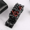 LED Display Digital Electronic Lava Colored Wristwatch