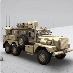 Scale 1/12 2.4G 6WD Cougar Mine Anti-Ambush Vehicle 16 Channel High Speed Electric Off Road Crawler RC Car