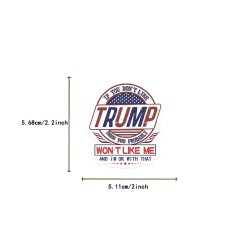 50 Pieces Donald Trump Stickers for Laptops, Phones, Cars, Water Bottles