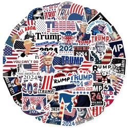 50 Pieces Donald Trump Stickers for Laptops, Phones, Cars, Water Bottles