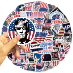 50 Pieces Donald Trump Stickers for Laptops, Phones, Cars, Water Bottles