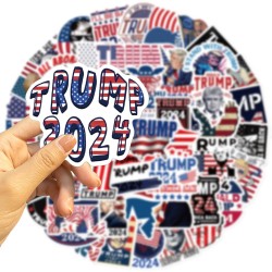 50 Pieces Donald Trump Stickers for Laptops, Phones, Cars, Water Bottles