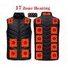 17 Areas Electric Heating Vest USB Body Warmer Jacket