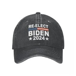 Vintage Re-Elect Joe Biden 2024 Baseball Unisex Snapback Cap Outdoor Summer & Camping