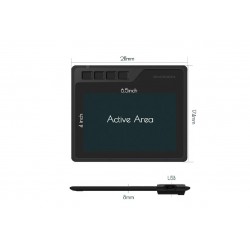 6.5 x 4" Digital Graphic Tablet for Drawing Painting & Games with Pen Supports Android/Windows/Mac OS