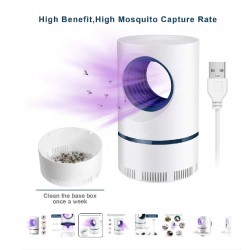 Electric Mosquito Killer LED Light Trap Control Lamp with USB Power Supply and Adapter