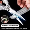 Professional 8.5-inch Stainless Steel Kitchen Scissors with Aluminum Alloy Handle