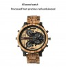 Big Face Wooden Wrist Watches with Quartz Movement & Dual Dials