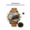 Big Face Wooden Wrist Watches with Quartz Movement & Dual Dials