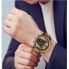 Big Face Wooden Wrist Watches with Quartz Movement & Dual Dials