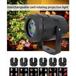 6 Pattern Halloween Indoor Projection Light 360° Moving Head Home Decoration Light