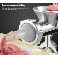 Silver Aluminum Alloy Powerful Home Manual Meat Grinder Mincer