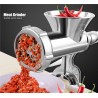 Silver Aluminum Alloy Powerful Home Manual Meat Grinder Mincer