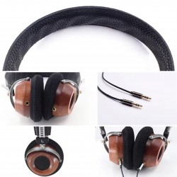 Wooden HiFi Stereo Dual Channel Audio Input Stereo Semi-Open Detachable Retro-Vintage Style Headphones