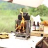 Outdoor Camping Stainless Stove - Mini Folding Charcoal Stove BBQ Grill