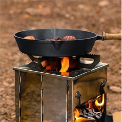 Outdoor Camping Stainless Stove - Mini Folding Charcoal Stove BBQ Grill