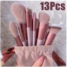 13 Piece Makeup Brushes - Red