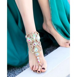 Belly Dance High-End Diamond Foot Accessories Ankle Jewelry