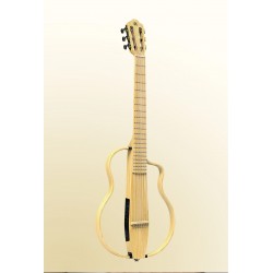 39" Portable Bamboo Guitar Smart Mute Wooden Guitar with Speaker