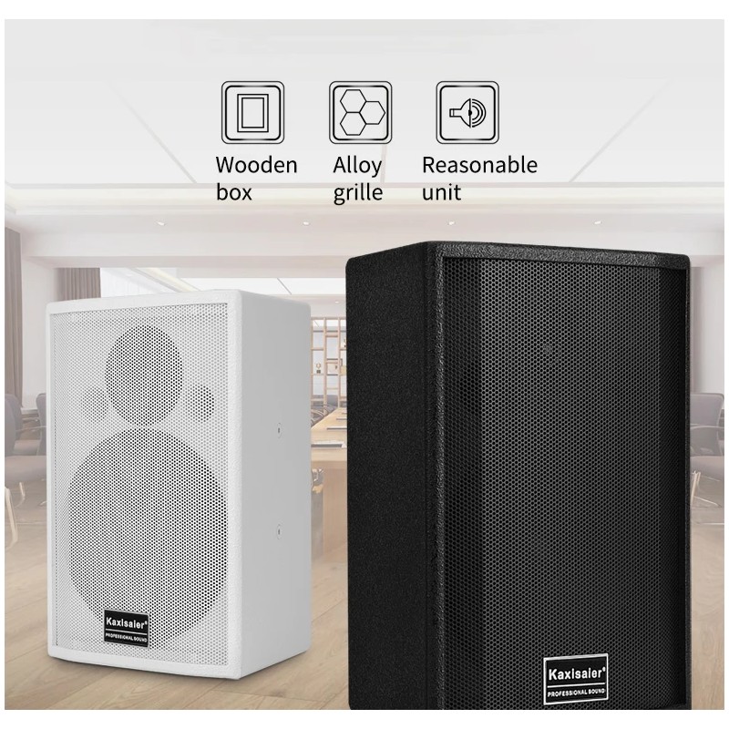 8 Inch 150W/8Ω High Power Bass Speaker KTV Home Full-Frequency Floor Speaker Professional Private Room Meeting Stage Audio