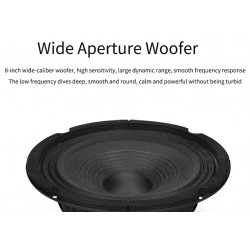 8 Inch 150W/8Ω High Power Bass Speaker KTV Home Full-Frequency Floor Speaker Professional Private Room Meeting Stage Audio