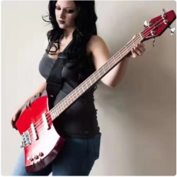 Red Axe Super Cool Bass Guitar