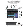 Professional 8-Channel Sound Mixing Console Supports Bluetooth USB 48V Power Interface