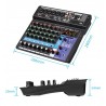 Professional 8-Channel Sound Mixing Console Supports Bluetooth USB 48V Power Interface