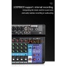 Professional 8-Channel Sound Mixing Console Supports Bluetooth USB 48V Power Interface