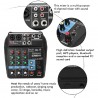 Audio Mixer 4-Channel Sound Mixing Console Supports Bluetooth