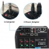 Audio Mixer 4-Channel Sound Mixing Console Supports Bluetooth