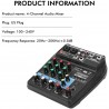 Audio Mixer 4-Channel Sound Mixing Console Supports Bluetooth