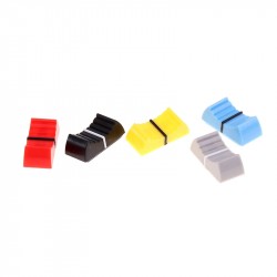 10 PCS Fader Slider Knob Ribbed Mixer Desk Switch Cap