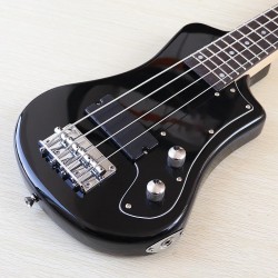 4 String Mini Electric Bass Guitar High Gloss Black