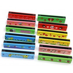 16 Hole Cute Harmonica Musical instrument Toy for Kids with Cartoon Patterns