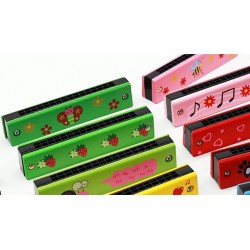 16 Hole Cute Harmonica Musical instrument Toy for Kids with Cartoon Patterns