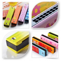 16 Hole Cute Harmonica Musical instrument Toy for Kids with Cartoon Patterns