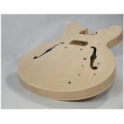 DIY Solo ES Style Guitar Kit, Maple Semi Hollow Body