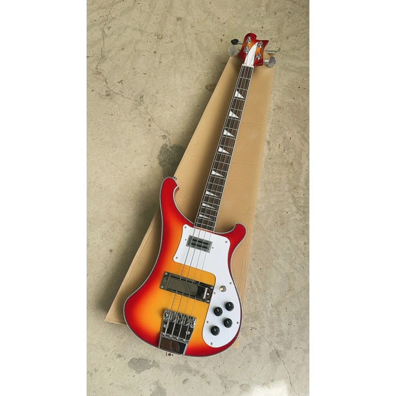 4 Strings Electric Bass Guitar with Chrome Hardware White Pickguard