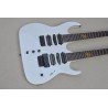 7+7 Strings White Double Neck Electric Guitar with Black Hardware & Rosewood Fingerboard